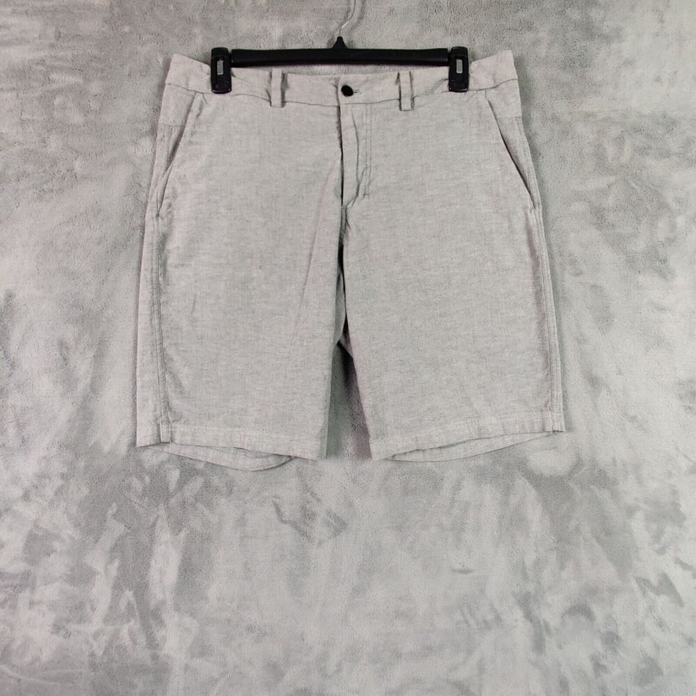 Lululemon ABC Commission Shorts Men 36 Gray Chino Oxford Preppy Golf Solid 36x11